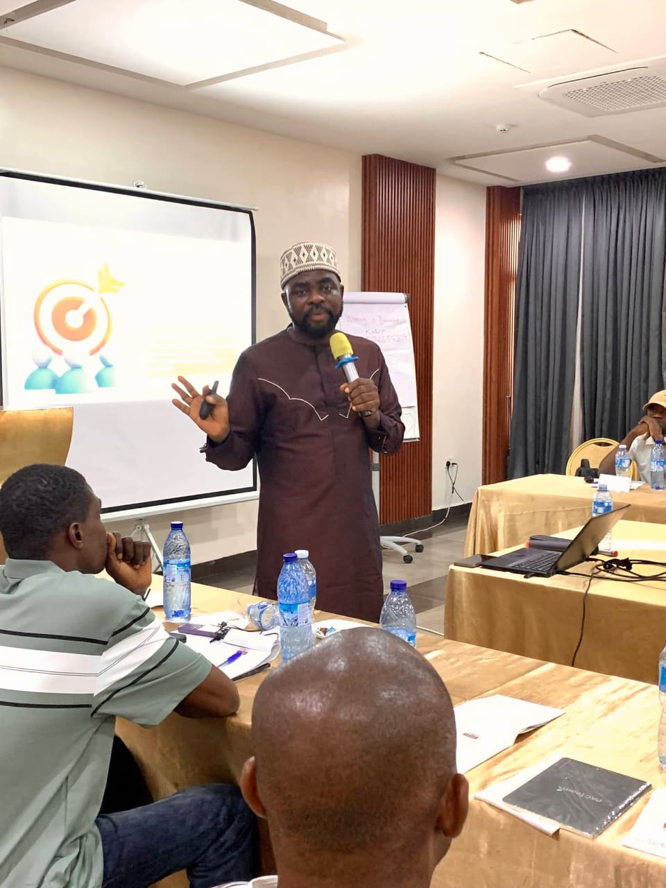 Kingsley Aigbona facilitating a professional training session